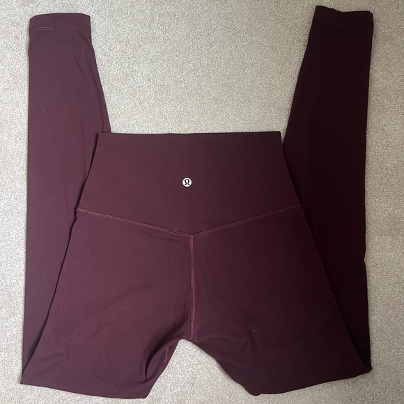 28” wine Lululemon Align Leggings - Picture 3 of 4